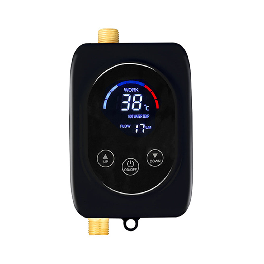 3800W 220V Mini Instant Water Heater with Touch Screen Smart Wall Mounted Electric Shower for Bathroom Kitchen EU Plug