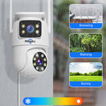 LinkMejor WS03 3MP+3MP 8X Digital Zoom Wifi Surveillance Camera Dual Lens Color Night Vision Human Detection 2-Way Talk IP65 Waterproof 2.4G/5G Outdoors Wireless Security PTZ IP Cameras