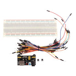 LinkMejor MB-102 MB102 Solderless Breadboard + Power Supply + Jumper Cable Kits