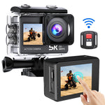 LinkMejor M60TR 5K Action Camera Touch Screen Sports Camera Anti-Shake HD Shooting Outdoor Cycling Recorder Skiing Fishing Camera