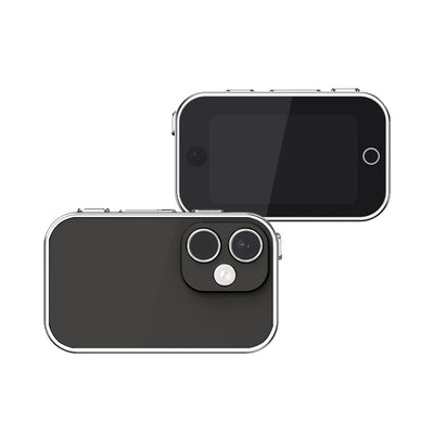 D03 Dual-Lens Mini Magnetic Camera 5MP 2K HD Video 16X Zoom 120° Wide Angle Auto Focus Beauty Filter Anti-Shake Portable Digital Camera with 1.47 Inch Display for Photo Video Vlog