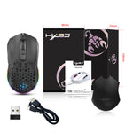 LinkMejor T28 Dual Mode Wireless Mouse Hollow Design 800-4800DPI RGB Backlight 600mAh Rechargeable 2.4G/bluetooth Gamer Mice