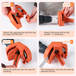 Electric Drill Bit Sharpener Multipurpose Drill Bit Grinding Sharpener for All Bits Drill Grinder Grinding Tool for High Speed Steel Masonry Carbide Cobalt & Tin Coated Bits