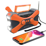 10000mAh Emergency Flashlight Torch Power Bank Solar Radio with Flashlight Aste Solar Hand Crank USB AM FM NOAA Weather Radios Home Outdoor Emergency Equipment