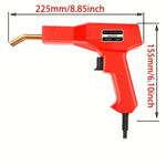 EU Plug Red Portable Plastic Welding Machine Quick and Easy Operation Ergonomic Design Stainless Steel Staples Overheat Protection for Car Bumper Crack Repair PVC Welding