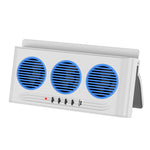 F-819 Solar Car Fan Triple-Fan Exhaust Ventilator USB/Battery Powered Window Air Cooler With Emergency Warning Light