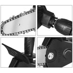 Portable Woodworking Conversion Kit 4 Inch Cutting Tool Chainsaw Adapter for Electric Drill with High Precision