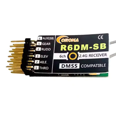 LinkMejor R6DM 2.4GHz 6CH DMSS Compatible Receiver for JR XG6 XG7 XG8 XG11  XG14 Radio Transmitter