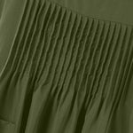 LinkMejor Women Short Sleeve Pleated Party Long Dress Casual Loose Sundress Maxi Dress with Pockets