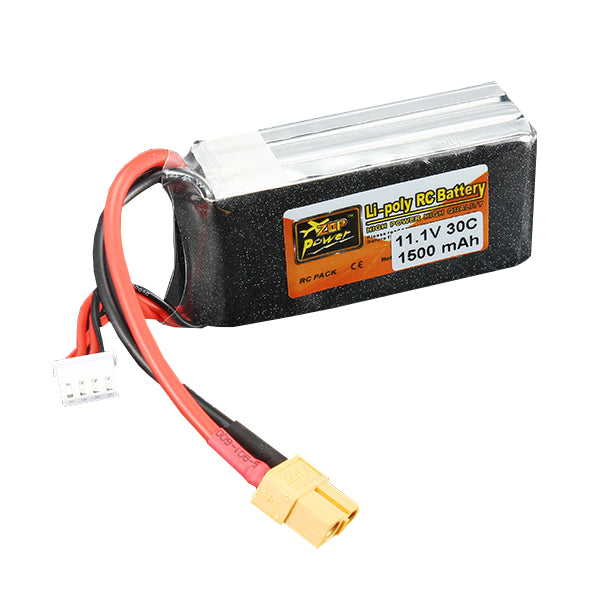 LinkMejor Power 11.1V 1500mAh 3S 30C Lipo Battery XT60 Plug