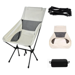 Outdoor Folding Moon Chair Portable High-Back Chair Backrest Leisure Fishing Chair for Camping, Beach, Travel, Picnics