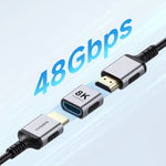 Hagibis AH30 HD Coupler 8K HD 2.1 Female to Female Connector Extension Cable Adapter for HDTV Monitor Laptops Projector TV