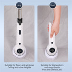 Tevorex Electric Cleaning Brush Spin Scrubber 9 Replacement Brush Heads,3 Adjustable Sizes,Dual Speeds,Lightweight USB Handheld Design