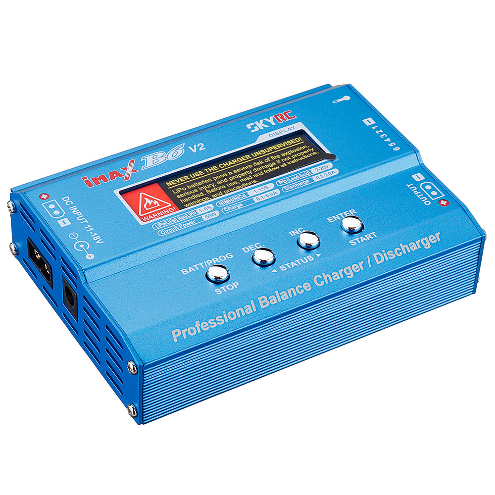 LinkMejor iMAX B6 V2 60W 6A DC 2.5mm/XT60 Dual Input Battery Balance Charger Discharger with XT60 Output for Lipo/Li-ion/LiHV/LiFe/NiMh Battery