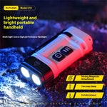 LinkMejor U10 410LM Aluminum Alloy EDC Keychain Flashlight Built-in 14500 Battery High Power LED Torch USB Rechargeable Portable Magnetic Clip Light