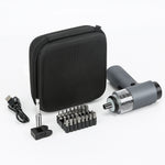 32-in-1 Electric Screwdriver Set with 200rpm Speed, Enhanced 6N.m Electric and 10N.m Manual Torque Illuminating LED Lights Digital Display and One-Button Control Includes USB Cable and Storage Bag