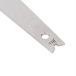 118° Drill Bit Angle Gauge Stainless Steel Drill Point Sharpening Gauge 0-20Mm for Machinist 0.5mm Sharpener Measuring Tool
