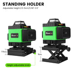 LinkMejor 4D 16 Line Green Laser Level IP54 Self-Leveling 4000mAh Battery Touch Screen for Indoor/Outdoor Construction