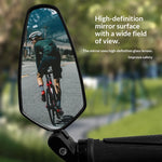 LinkMejor BG-5087 Bicycle Rearview Mirror 360° Adjustable MTB Diamond-shaped HD Bike Reflective Mirror for 16-22mm Handlebar End