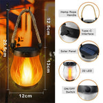 IPRee Camping Light Solar Flame Lights USB Rechargeable IPX4 Waterproof  1500mAh Hanging Lantern Outdoor Garden Light