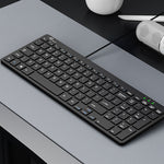 LinkMejor USB Wired Keyboard 100 Keys Scissor Switch Multimedia Function Slim Keyboards for Desktop Laptop Computer Office