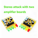 HU-023 Mini Crystal Speaker DIY Kit Dual Channel 3W Power Compact LED Music Spectrum Display Computer Phone Audio Desktop Speaker Assembly
