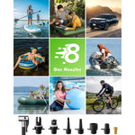 WaveRite 50PSI Paddle Board Pump Electric Portable ISUP Air Pump for Paddleboard with Auto-Off Deflate Function and 12V DC Car Connector for Stand Up Paddle Boards Boats Tents Mattresses