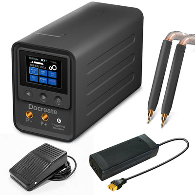 Docreate-705 Digital Display Spot Welder 2.4 Inch Screen Portable Lightweight ABS Shell AC100-240V DC5.6V10A High Precision Compatible Welder
