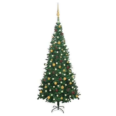 Artificial Christmas Tree,Xmas Pine Tree with 300 LEDs,Easy Assembly Christmas Tree with Metal Stand and 1300 Branchs for Home,Office,Party,Holiday Indoor Outdoor Decoration