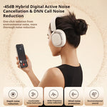 LinkMejor Evo Space bluetooth Headphone Gaming Headset ANC -45dB Depth Active Noise Canelling DNN Call Noise Reduction 40mm Titanium-plated Composite Diaphragm Hi-Res LHDC5.0 Audio 93H Playback Support Wired Connection Headphones with Mic