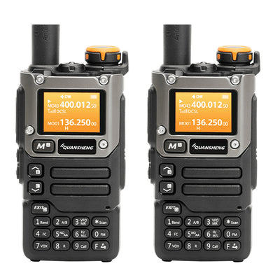 2Pcs Quansheng UV-K58 5W Walkie Talkie Air Band Radio UHF VHF DTMF FM Scrambler NOAA Wireless Frequency Two-Way Handheld Portable Radio