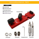 Wnew Aluminum Profile Drill Guide Access Hole Drill Jig With Step Drill Bits for For 2020 2040 3030 3060 European Standard Aluminum Extrusion Profile