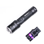 LinkMejor P83 1300LM Strong Light Rechargeable LED Flashlight Red And Blue Glitter Outdoor Tactics Super Bright Portable Security Patrol Torch