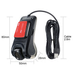 Car Camera Dashcam 720P HD 140° Large Wide Angle Car Driving Recorder F2.0 Large Aperture Night Vision
