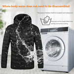 LinkMejor 9 Zones Smart Electric Heated Jacket - 60s Fast Heating, USB Charging, Warm Outdoors Sports Thermal Coat Clothing Cotton Jacket