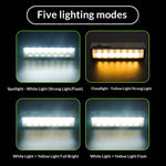 LinkMejor 1200 LM Bicycle Headlight White Yellow Dual-light Digital Type-C Charging Power Display Waterproof Bike Front Light for Night Cycling Safety