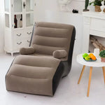 Xmund Folding Lazy Sofa Inflatable Lounge Chair Sofa Thickened Folds Compactly Gaming Lounger Air Bench For Leisure Bed Sleeping