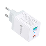 [GaN Tech] BK312 35W 2-Port USB PD Charger USB-A+USB-C PD QC3.0 PPS Fast Charging Wall Charger Adapter EU Plug for iPhone 15 14 13 for Xiaomi 14pro for Huawei Mate60 Pro for Samsung Galaxy S24