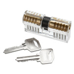 42PCS Orange Picks and Padlocks Set Equipped with an Automatic Unlocking Gun, Aircraft Clips, Transparent Padlocks and Rubber Sleeves,