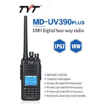 LinkMejor MD-UV390 PLUS 10W Dual Band DMR Radio VHF UHF Digital Walkie Talkie Long Talking Range IP67 Portable Transceiver Ham with Encryption Function