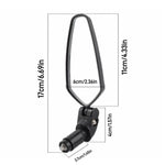 LinkMejor BG-5087 Bicycle Rearview Mirror 360° Adjustable MTB Diamond-shaped HD Bike Reflective Mirror for 16-22mm Handlebar End