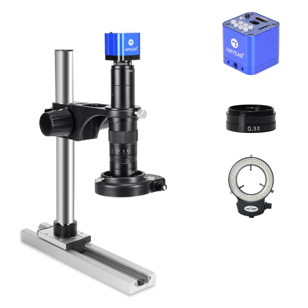 LinkMejor HY-5100 24MP Digital Microscope Camera 180X Lens HDM USB LED Ring Light for Mobile Phone Repair Soldering Tools