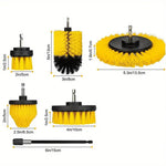 7 Piece Drill Brush Attachment Set with Extended Reach for Cleaning Tub Sink Tile Carpet and Grout Power Scrubber Drill Brushes Powerful Drill Brush