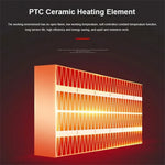 Portable Wall-Mounted Electric Heater 500W Low Energy Consumption Adjustable Thermostat LED Display Overheat Protection Remote Control Rotation Plug