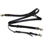 Men's PU Leather Suspenders Retro Style Y back Adjustable Belt Loop 3 Snap Hooks Belt Mens Trousers Braces