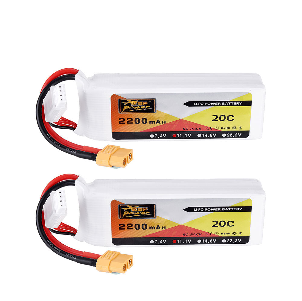 LinkMejor 11.1V 2200mAh 3S 20C Lipo Battery XT60 Plug for Eachine Wizard X220 FPV Racing RC Drone