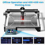 [EU/US/UK Direct] LONGER RAY5 10W Laser Engraver Newly Upgraded Version 24000mm/min Engraving Speed 0.06x0.06mm Laser Spot 3.5 inch Touch Screen 400x400mm Working Area Offline Carving 32-Bit Chipset WiFi Connection Support AI Lightburn