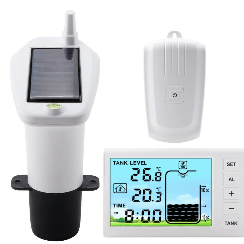 Ultrasonic Level Sensor Ultrasonic Water Tank Liquid Depth Level Meter Sensor Liquid Level Sensor with Temperature Display Water Level Gauge Automatic Water Addition
