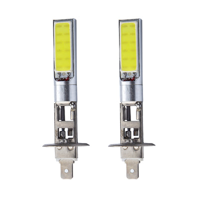 H1/H3 Pair Car LED Fog Lights 10W Front Fog Lights COB Chip Fog 6000K LED Headlight Light Bulb Super White for Fog Driving Light Daytime Running Light