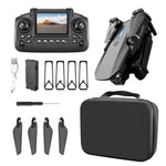 LinkMejor E88 / E88D WiFi FPV with LCD Screen Controller HD Dual Camera Lighting Arms Optical Flow Positioning Colorful LED Light Foldable RC Drone Quadcopter RTF